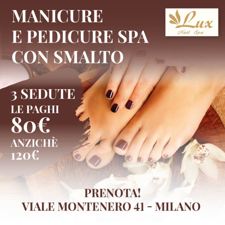 Manicure e Pedicure SPA con smalto in promozione